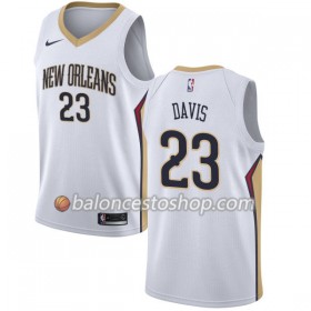 Camiseta Hombre NBA New Orleans Pelicans Anthony Davis 23 Nike 2017-18 Blanco Swingman